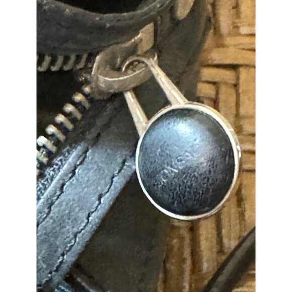 Vintage Monsac Leather Shoulder Bag With Dual Straps Black - Picture 9 of 11